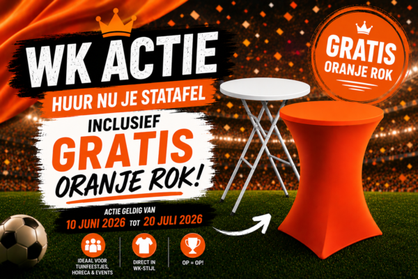 WK ACTIE | Statafel met gratis oranje rok